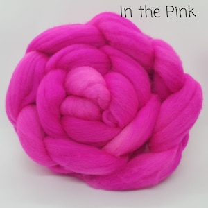 Wool Roving- In the Pink