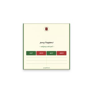 Mahjong Sticky Notes, Bamboo Tile Post-it Pad afbeelding 1