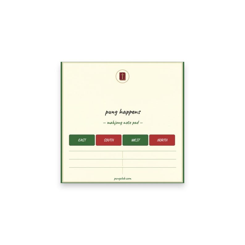 Mahjong Sticky Notes, Bamboo Tile Post-it Pad afbeelding 1