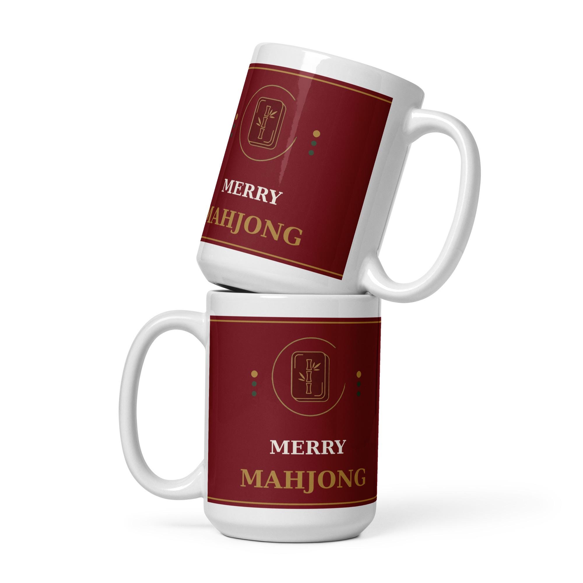 Merry Mahjong Christmas Ceramic Mug