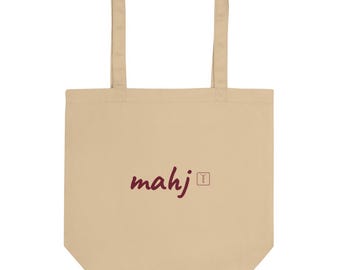 Bamboo Pattern Emblem Tote Bag | Pung Club Mahjong Streetwear