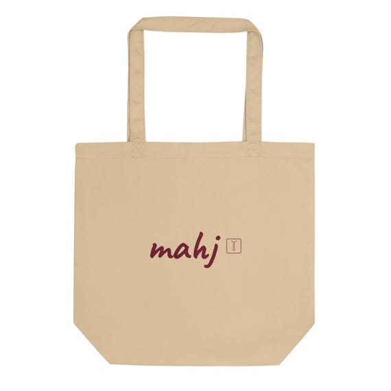 Bamboo Pattern Emblem Tote Bag