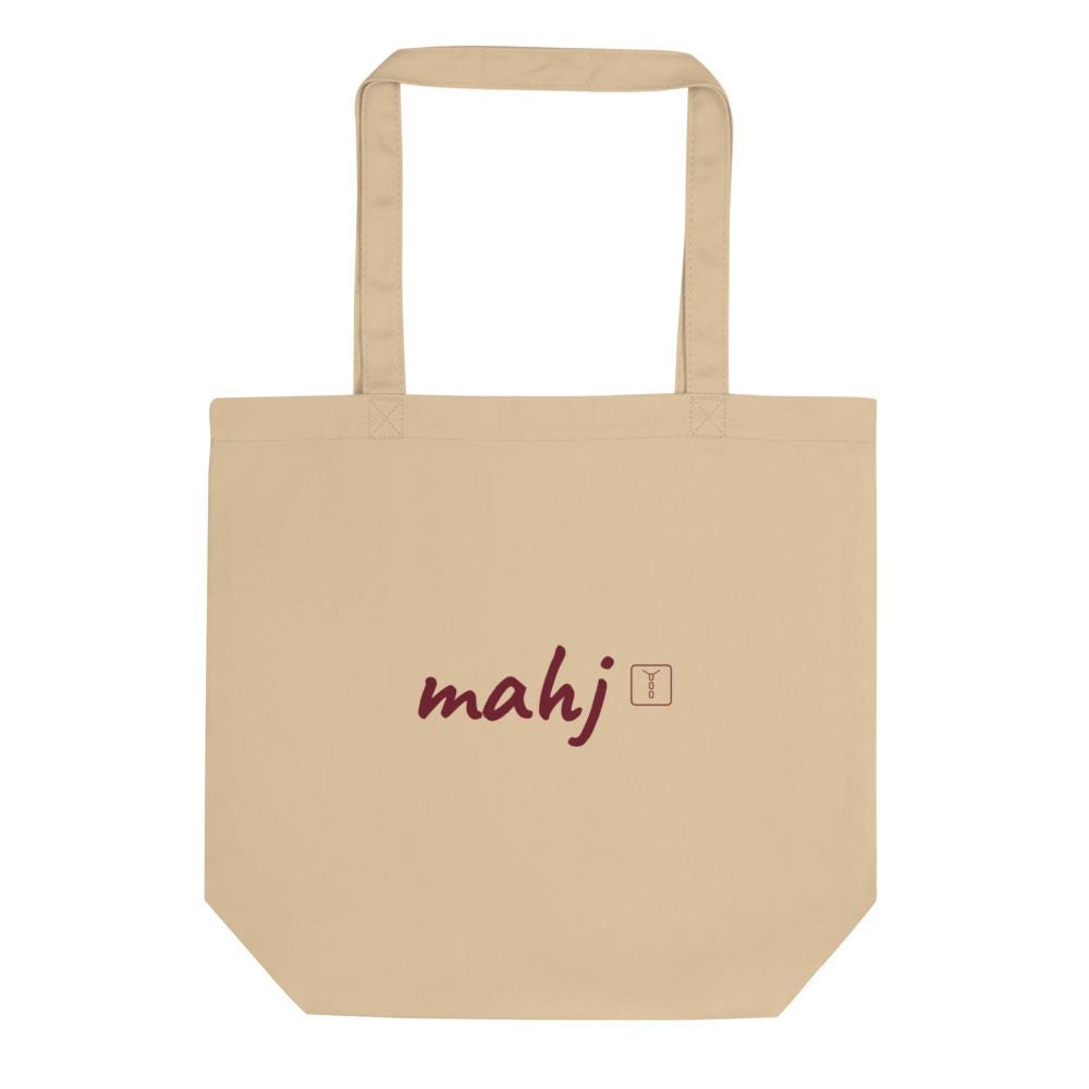 Mahjong Organic Cotton Tote Bag