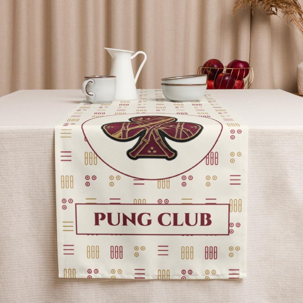 Mahjong Table Runner with Bamboo Tile Pattern