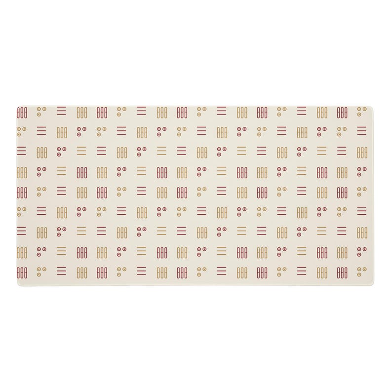 Mahjong Desk Mat, XL Mouse Pad 36x18 in, Bamboo Tile Pattern image 1