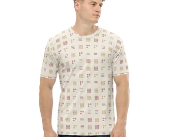 Mahjong All-Over Print T-Shirt, Bamboo Tile Pattern
