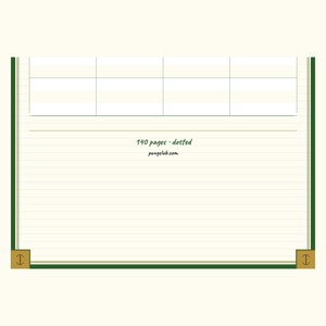 Cuaderno de espiral para mahjong con cubierta de bambú y páginas punteadas. imagen 4