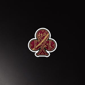 Mahjong bamboo club die-cut fridge magnet