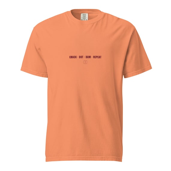 Crack Dot Bam Repeat T-Shirt Terracotta Ivory