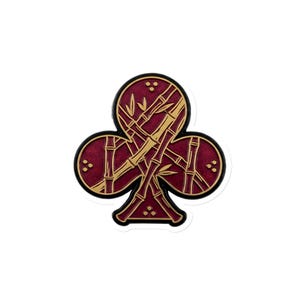 Mahjong bamboo club die-cut fridge magnet