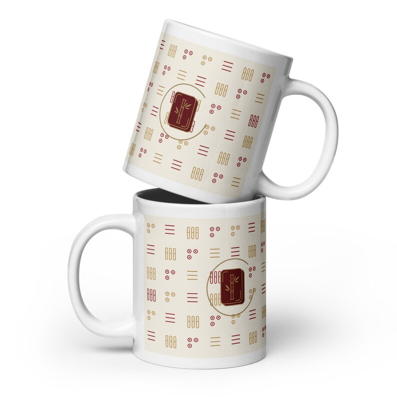 Mahjong Mug | Bamboo Tile Pattern Ceramic Coffee Mug | Pung Club