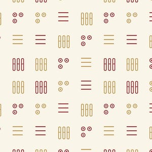 Mahjong table runner with bamboo tile pattern and Pung Club emblem