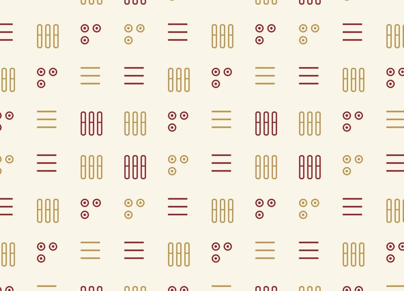 Mahjong table runner with bamboo tile pattern and Pung Club emblem