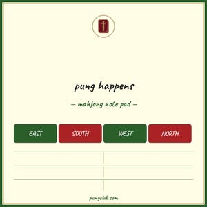 Mahjong Sticky Notes, Bamboo Tile Post-it Pad afbeelding 2