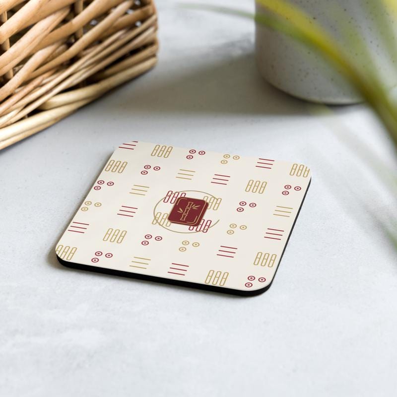 Mahjong Bamboo Tile Cork Drink Coaster