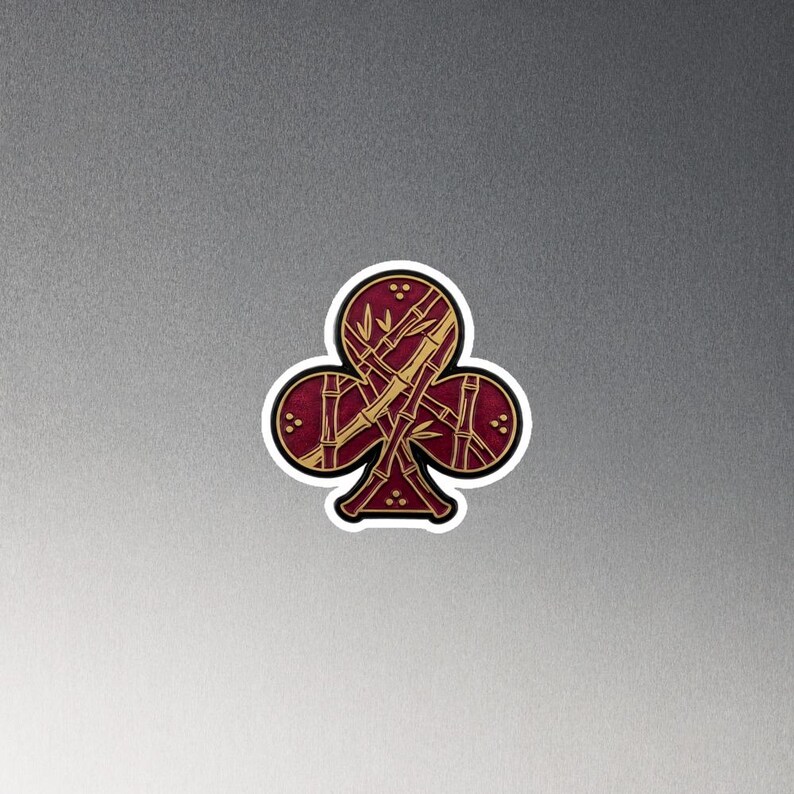 Mahjong bamboo club die-cut fridge magnet