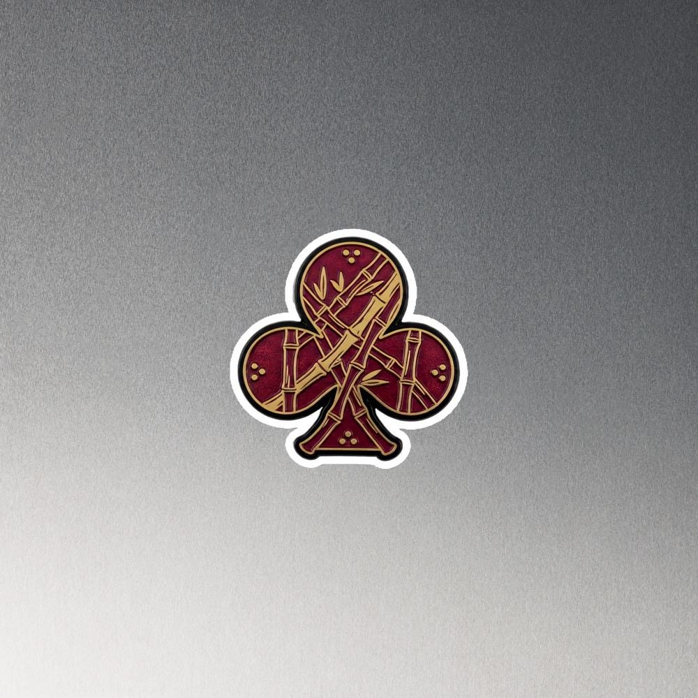 Mahjong Bamboo Club Die-Cut Fridge Magnet