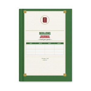 Mahjong hardcover journal with bamboo tile cover
