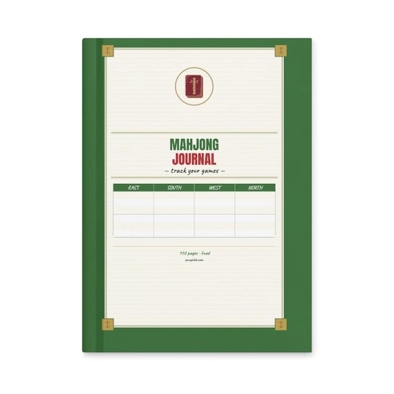 Mahjong Hardcover Journal with Bamboo Tile Cover