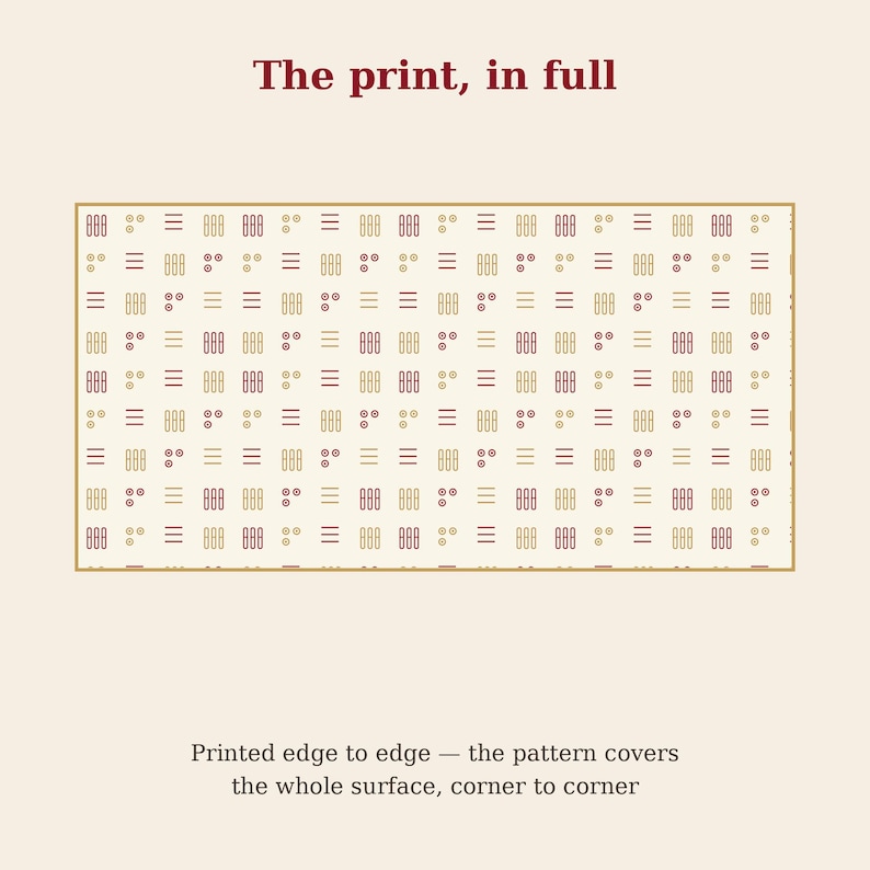Mahjong Desk Mat, XL Mouse Pad 36x18 in, Bamboo Tile Pattern image 2