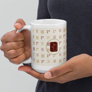 Mahjong Mug | Bamboo Tile Pattern Ceramic Coffee Mug | Pung Club