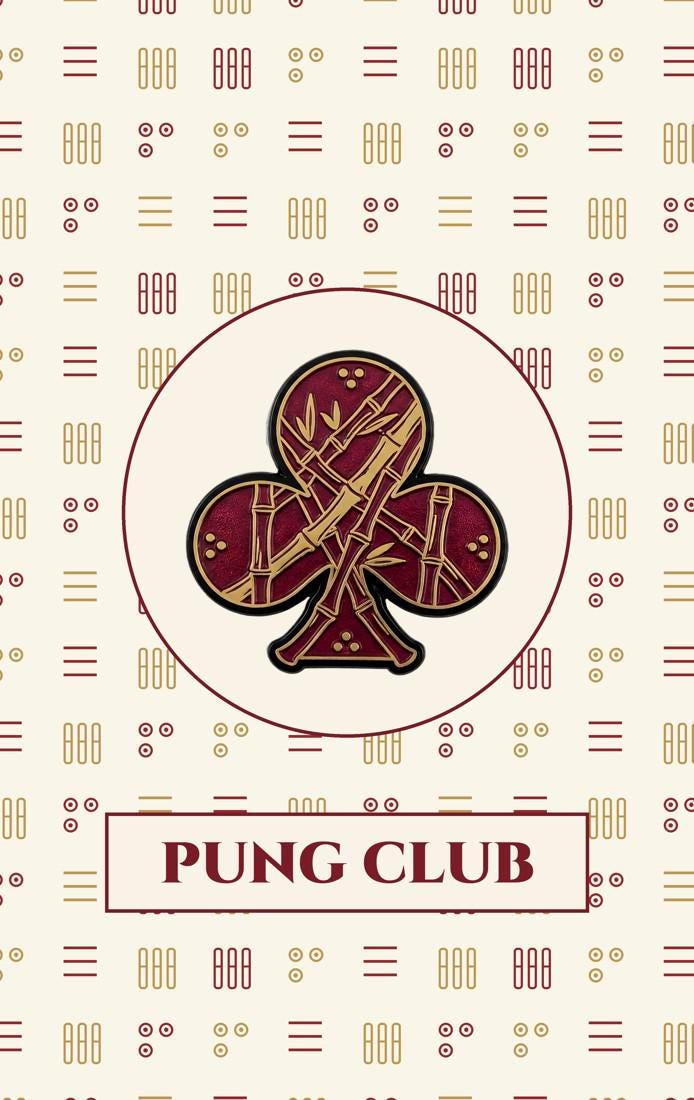 Mahjong Table Runner with Bamboo Tile Pattern