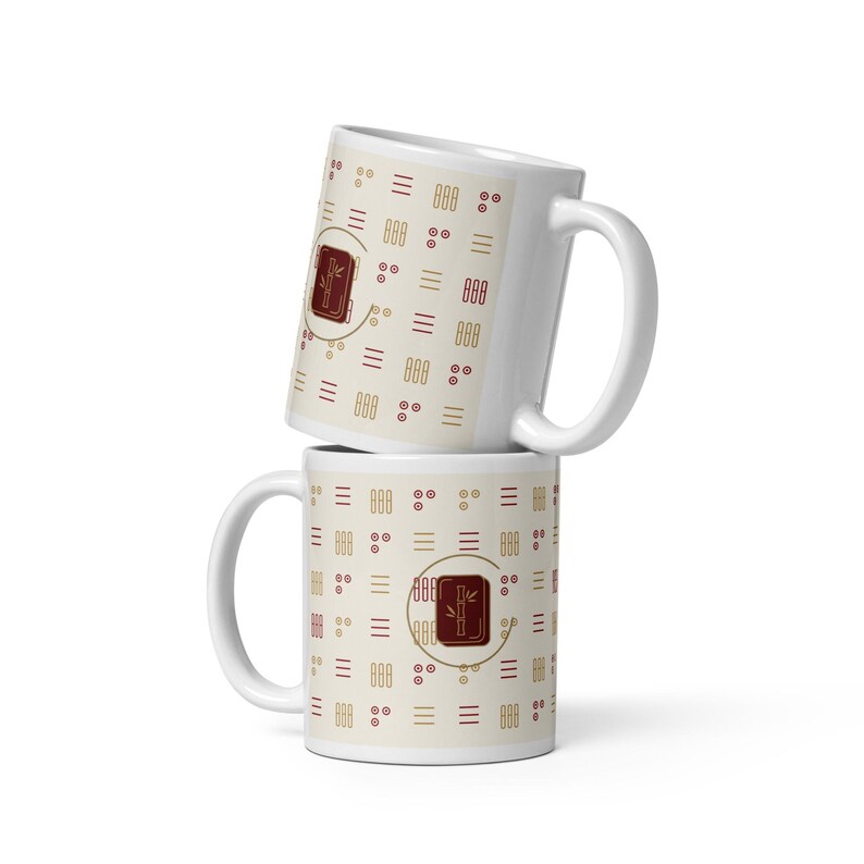 Mahjong Mug | Bamboo Tile Pattern Ceramic Coffee Mug | Pung Club