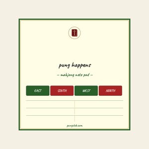 Mahjong Sticky Notes, Bamboo Tile Post-it Pad afbeelding 3