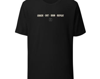Crack Dot Bam Mahjong T-Shirt, Black Cotton