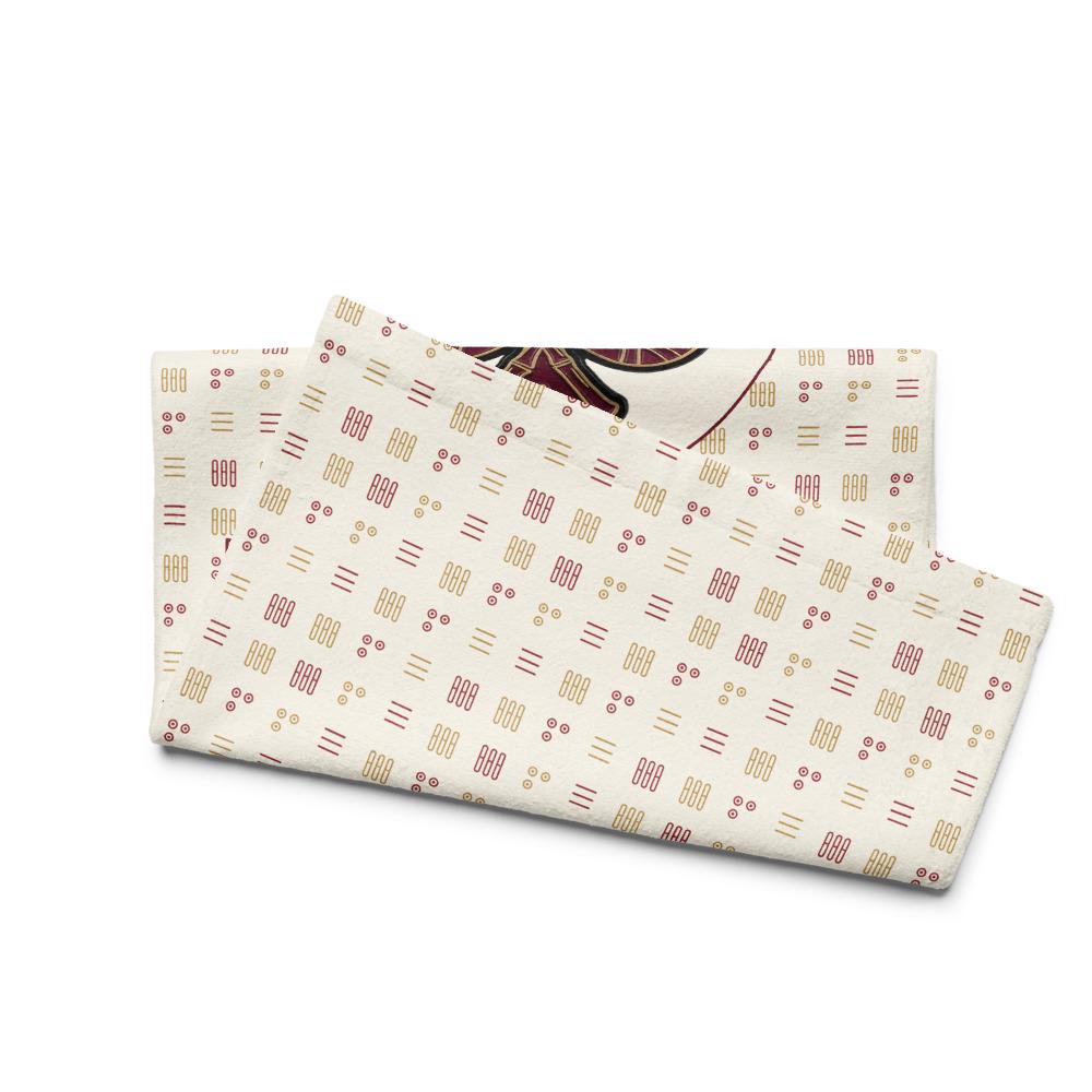 Mahjong Kitchen Towel with Bamboo Tile Pattern