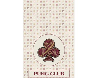 Toalla de cocina Mahjong con estampado de azulejos de bambú, toalla de mano Pung Club