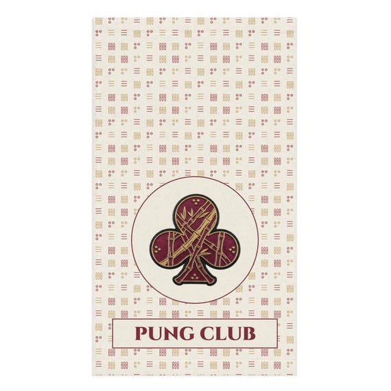 Mahjong Kitchen Towel with Bamboo Tile Pattern