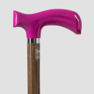 DAIWALK Elegant Fuchsia Walking Cane for Women, Custom Length, Ergonomic Grip, Vibrant Color Handle