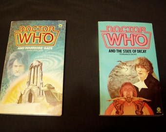 Dr Who And Warriors Gate + And The State of Decay Paperback book Target Terrance Dicks Vintage doctor who John Lydecker First Edition