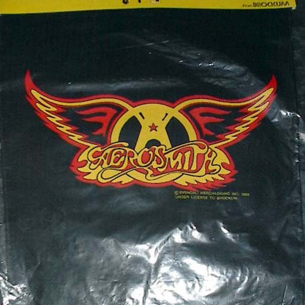 Aerosmith Logo Back Patch 1989 Deadstock in Original Packaging backpatch like new