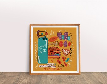 Alabama Gas Station Food Print: A Taste Of The South