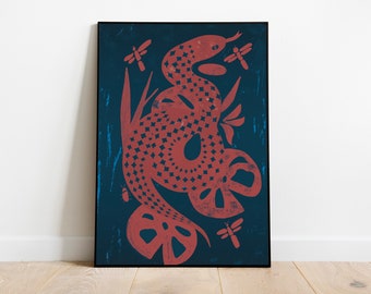 Wildlife Snake Print | Digital Download & Wall Art | 7X10" PDF File