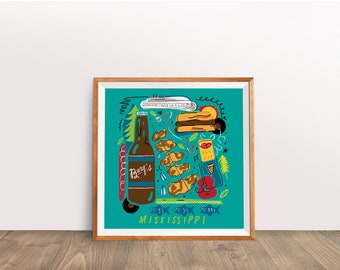 Mississippi Gas Station Food Print: A Taste of The South