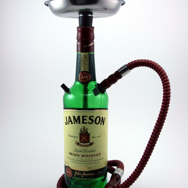 Jameson Irish Whiskey 750ml Bottle Shisha Hookah With Matching  Hose, Tray, and Bowl