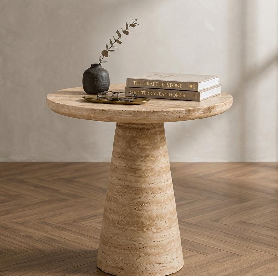 Travertine side table - Etsy 日本