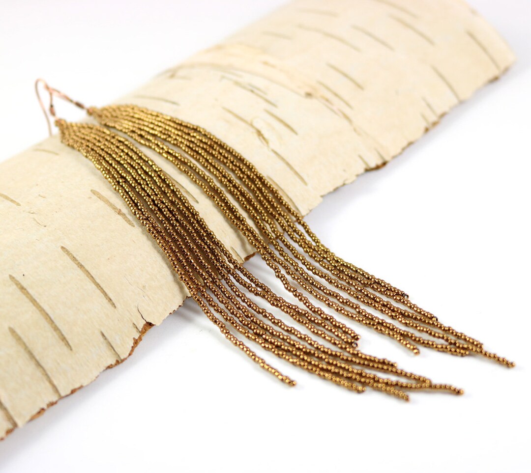 Extra Long Earrings, Thin Long Earrings, Fringe Earrings, Shoulder