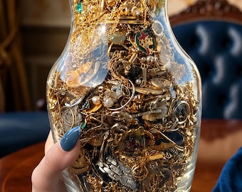 Frasco de joyería misterioso, caja sorpresa de joyería / surtido, lote de joyería sorpresa, lote de joyería mixta seleccionada, conjunto de joyería de regalo para ella