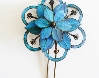 清朝時代のアンティーク天翠（點翠）ヘアピン - 特大 - Etsy 日本