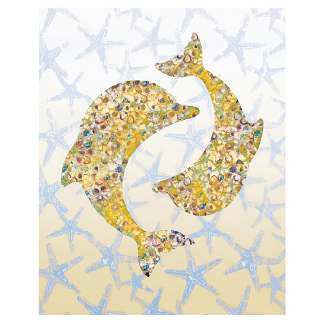 Dolphin Art Print / Illustration Mixed Media Digital Art / 8x10inches ...