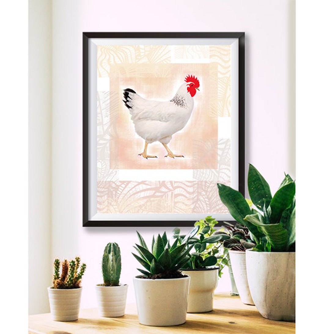 Rooster Kitchen Decor Farmhouse Decor Rooster Print Country - Etsy