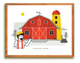 Farm wall art | Etsy