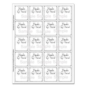 Puede incluir: Hoja imprimible de 20 etiquetas en blanco y negro con el texto "Made by Hand" en una fuente decorativa. Las etiquetas est&aacute;n dise&ntilde;adas para usar en art&iacute;culos hechos a mano.