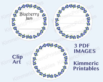 Printable BLUEBERRY JAM Canning Labels,Blueberry Hang Tags,Mason Jar Labels,Downloadable Canning Labels,Food Labels,Mason Jar Labels,DIY