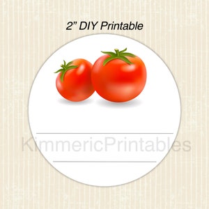Printable BASIC TOMATO Canning Labels,Hang Tags,Mason Jars,Downloadable Labels,DIY labels,Salsa Labels,Tomato Sauce Labels,Mason Jar Labels