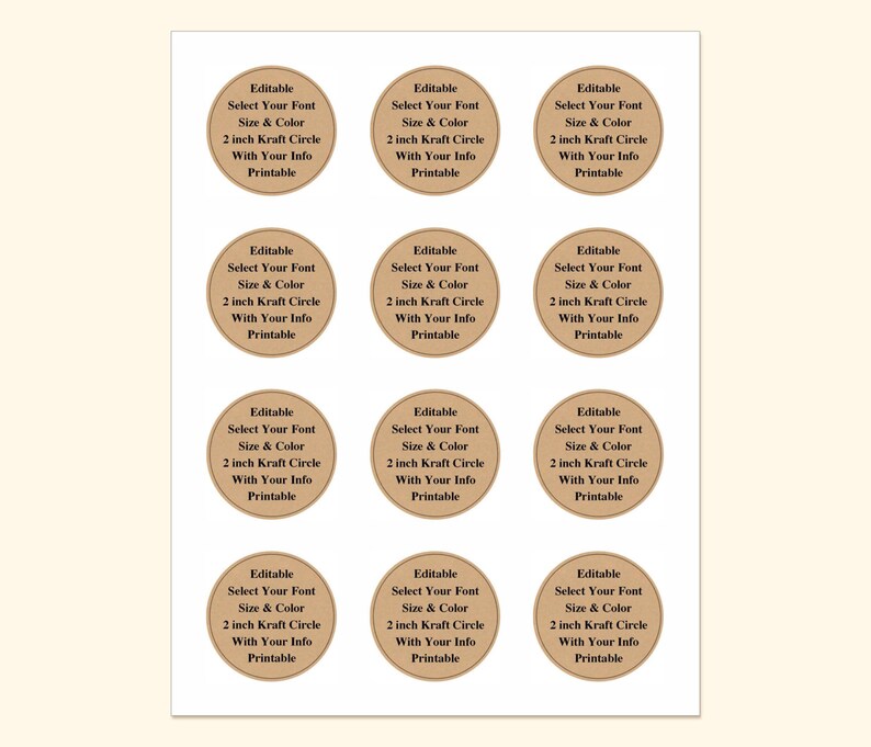 editable printable 2 kraft canning labels hang tags etsy